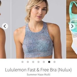 Lululemon fast and free sports bra